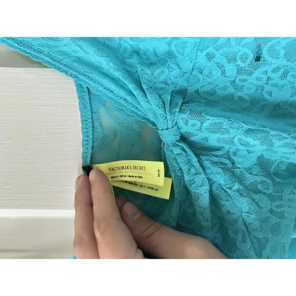 Y2K Victoria’s Secret The Lacie Slip Dress – Teal Lace – Size M - Picture 7 of 7